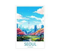 MGHDGD Seoul Travel Art South Korea Art Lover Gift (3) Canvas Poster Bedroom Decor Landscape Office Room Decor Gift 12x18inch(30x45cm)