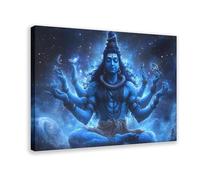 MGHDGD Shiva Decor, Hindu God Shiva Art (2) Canvas Poster Bedroom Decor Landscape Office Room Decor Gift 20x30inch(50x75cm)