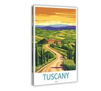 MGHDGD Tuscany Travel Italy Art Countryside Landscape Canvas Poster Bedroom Decor Landscape Office Room Decor Gift 12x18inch(30x45cm)