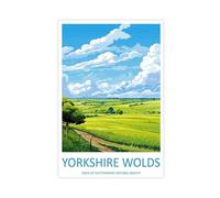 MGHDGD Yorkshire Wolds Travel Art Yorkshire Wolds Gift (2) Canvas Poster Bedroom Decor Landscape Office Room Decor Gift 12x18inch(30x45cm)