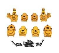 MGHGFYTAS Compatible With Absima CR1.8 For Yucatan For SHERPA YK4082 YK4102 1/8 1/10 RC Car Parts Metal Front And Rear Portal Axle Gear Housing RC Car Accessories(Yellow)