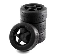 MGHGFYTAS Compatible With Arrma For Infraction For Felony For Limitless 1/7 RC Car Parts 4pcs 5-Spoke 100x42mm 42/100 Tire Tyre 17mm Wheel Hex Rc car wheels rims tires(Black)