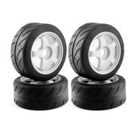 MGHGFYTAS Compatible With Arrma For Infraction For Limitless For Felony 1/7 RC Car Parts 4pcs 5-Spoke 100x42mm 42/100 Tire Tyre 17mm Wheel Hex Rc car wheels rims tires(White)