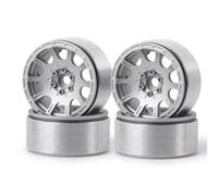 MGHGFYTAS Compatible With Axial For SCX10 90046 D90 For TRX4 For Redcat GEN8 For WRAITH 1/10 RC Crawler Car Part 1.9" Beadlock Wheel Rims 25mm Width Rc car wheels rims tires(Silver,4pcs)