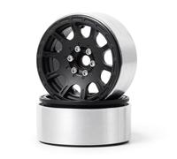 MGHGFYTAS Compatible With Axial For SCX10 90046 D90 For TRX4 For Redcat GEN8 For WRAITH 1/10 RC Crawler Car Part 1.9" Beadlock Wheel Rims 25mm Width Rc car wheels rims tires(Black,2pcs)
