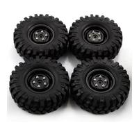 MGHGFYTAS Compatible With Hsp For Redcat For Traxxas For Axial 90046 1/10 Rc Crawler 4wd Car Parts 4pcs 96mm 1.9 Inch Rubber Wheel Rim Tire Beadlock Rc car wheels rims tires