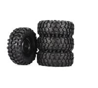 MGHGFYTAS Compatible With Hsp For Redcat For Traxxas For Axial 90046 1/10 Rc Crawler 4wd Car Parts 4pcs 96mm 1.9 Inch Rubber Wheel Rim Tire Beadlock Rc car wheels rims tires