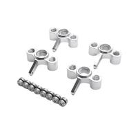 MGHGFYTAS Compatible With JLB For Racing For Cheetah 11101 21101 J3 For Speed 1/10 RC Car Upgrade Parts 4Pcs Metal Steering Knuckles Hub Carrier RC Car Accessories(Silver)