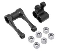 MGHGFYTAS Compatible With LOSI For Promoto For MX 1/4 RC Motorcycle With Enlarged Bearings Steering Servo Mount Rear Shock Absorber Support Tie Rod RC Car Accessories(Black)