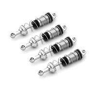MGHGFYTAS Compatible With MJX H16 16207 For WLtoys 144001 144002 For MN128 MN86 RC Car Parts Accessories 4pcs Metal Shock Absorber Damper RC Car Shock Absorber(Silver)