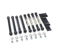 MGHGFYTAS Compatible With MN D90 D91 D96 D99 D99S MN90 MS 1/12 RC Car Upgrade Parts Metal For Chassis Pull Rods Link Suspension Tie RC Car Accessories(Black)