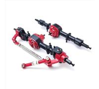 MGHGFYTAS Compatible With MN Mang Cow For MN82 LC79 RC Truck Cars Upgrade Parts Modification Spare 2Pcs Metal Gear Front Rear Axle RC car front rear axle(Black Red)