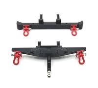 MGHGFYTAS Compatible With MN128 For Wrangler 1/12 RC Car Spare Parts Metal Upgrade Front And Rear Bumper Kit Accessories Rc Crawler Bumper(Black)