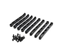 MGHGFYTAS Compatible With MN78 For MN168 1/12 Remote Control Car Upgrades Parts Modification Spare Metal For Chassis Links Pull Rod Tie Set RC Car Accessories(Black)