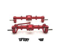 MGHGFYTAS Compatible With MN78 For MN82 For MN99S For MN98 1/12 RC Car Upgrade Parts Modification Accessories Metal Front Rear Portal Axle RC car front rear axle(Red)