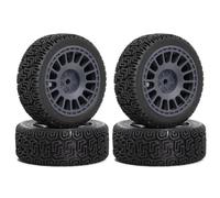 MGHGFYTAS Compatible With Tamiya For TT01 For TT02 XV01 For HSP For HPI 1/10 1/12 RC Car Parts 12mm Hex Wheel And Rubber Tires OD 68mm Rc car wheels rims tires(Black)