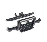 MGHGFYTAS Compatible With Traxxas For TRX4 For Defender 82056-4 1/10 RC Crawler Car Upgrade Parts Metal Front Rear Bumper Winch Mounting Base RC Car Accessories(Black,Set)