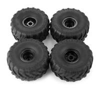 MGHGFYTAS Compatible With TRX-4M 1/18 For Axial For SCX24 For FMS 1/24 RC Car Parts 4Pcs Rubber Mud All For Terrain Tires Plastic Wheel Rims Rc car wheels rims tires