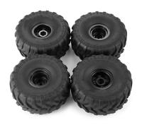 MGHGFYTAS Compatible With TRX-4M 1/18 For Axial For SCX24 For FMS 1/24 RC Car Parts 4Pcs Rubber Mud All For Terrain Tires Plastic Wheel Rims Rc car wheels rims tires