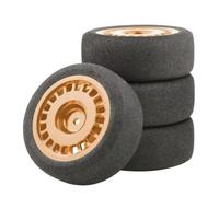 MGHGFYTAS Compatible With Wltoys 144001 124016 124017 124018 124019 104001 RC Car Upgrade Parts 4Pcs 68mm Foam Tire Sponge Tyre Wheel Rim Set Rc car wheels rims tires(Brown)