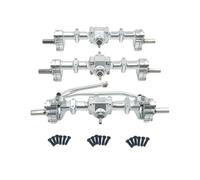 MGHGFYTAS Compatible With WPL B16 B36 1/16 RC Car Upgrade Parts Modification Spare Metal Front Middle Rear Door Axles Six Wheel Drive RC car front rear axle(Silver)
