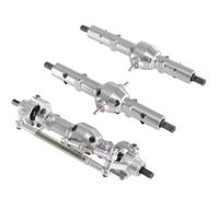 MGHGFYTAS Compatible With WPL B16 B36 For FAYEE For JJRC 1/16 RC Car Upgrade Parts Metal Front Middle Rear Axle Assemblies Six Wheel Drive RC car front rear axle(Silver)