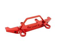MGHGFYTAS Compatible With WPL C14 C24 C24-1 1/16 RC Car Metal Anti-Collision Front Bumper With Tow Hook Upgrades Parts Accessories Rc Crawler Bumper(Red)