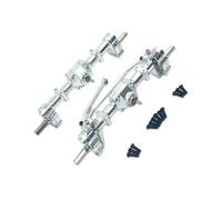 MGHGFYTAS Compatible With WPL C14 C24 C34 B14 B24 RC Car Upgrade Modification Parts Front Rear Portal Bridge Axle Differential Assembly Kit RC car front rear axle(Silver)