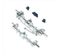 MGHGFYTAS Compatible With WPL C14 C24 C34 B14 B24 RC Car Upgrade Parts Accessories Front Rear Portal Bridge Axle Differential Assembly Kit RC car front rear axle(Silver)