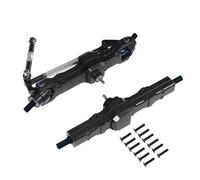MGHGFYTAS Compatible With WPL C14 C24 For Feiyu For JJRC 1/16 Remote Control Cars Upgrades Parts Aluminum Alloy Front Rear Bridges RC car front rear axle(Black)