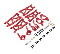 MGHGFYTAS Compatible With ZD For Racing DBX-10 1/10 Remote Control Car Upgrade Modification Parts Metal Rocker Arm Steering Cup 5-piece Set RC Car Accessories(Red)