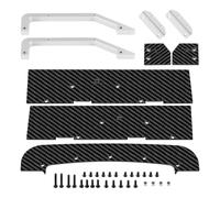 MGHGFYTAS For ARRMA For Infraction 3S 1/8 RC Skid Plate Lower Guard Set | RC Car Accessories RC Car Parts Carbon Fiber Pattern Skid Plate Lower Guard Set(Silver)