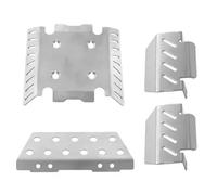 MGHGFYTAS RC Accessory Compatible With MJX For H8H V1 V2 1/8 RC Car Upgrade Parts Accessories Stainless Steel Front And Rear For Chassis Armor Protector