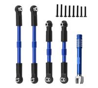 MGHGFYTAS RC Car Accessories Compatible With ARRMA For GORGON For VORTEKS 2WD 1/10 Rc Car Parts Metal Turnbuckles Camber Links Toe Links Set Linkage(Blue)