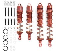 MGHGFYTAS RC Car Accessories Compatible With ARRMA For Kraton 1/8 RC Car Upgrade Modification Parts 4pcs 110mm 135mm Metal Oil Shock Absorber Damper(Red)