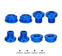 MGHGFYTAS RC Car Accessories Compatible With Arrma For Kraton For Outcast 4S V2 For BLX For Mojave For 1/10 1/8 RC Car Parts Metal 17mm Wheel Hex Hub Adapter(Blue)