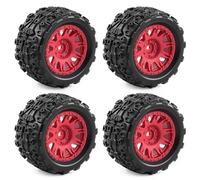 MGHGFYTAS RC Car Accessories Compatible With Arrma For Typhon 1/18 RC Car Upgrade Modification Parts Accessories 72.5mm Tire Tyre With 12mm Wheel Hex(Red)