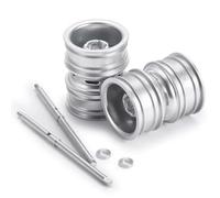 MGHGFYTAS RC Car Accessories Compatible With Axial For SCX24 For Deadbolt For Gladiator For Wrangler C10 1/24 RC Car Parts 4Pcs 1.0'' Metal Beadlock Wheel Rims & CVD