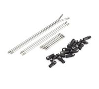 MGHGFYTAS RC Car Accessories Compatible With Comp For SCX10 For Capra For LCG For Chassis 1/10 RC Crawler Carbon Fiber Pattern Front Bumper Link Kit(Link Kit)