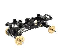 MGHGFYTAS RC Car Accessories Compatible With FMS For FCX24 1/24 RC Car Upgrade Modification Parts Accessories Dual-Speed Transmission All-Metal Frame(Black)