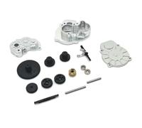 MGHGFYTAS RC Car Accessories Compatible With FMS For FCX24 1/24 RC Car Upgrade Modification Parts Accessories Metal Transmission Gearbox Set(Silver)