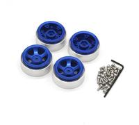 MGHGFYTAS RC Car Accessories Compatible With FMS For Fire For Horse For EAZYRC For Thunder 1/18 RC Car Upgrade Accessories Parts Metal Wheel(Blue)