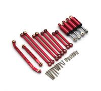 MGHGFYTAS RC Car Accessories Compatible With FMS For Fire For Horse For Thunder 1/18 RC Car Upgrade Modification Parts Accessories Shock Absorber Trolley Set(Red)