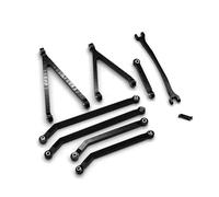 MGHGFYTAS RC Car Accessories Compatible With FMS For Tacoma 1/24 RC Crawler Car Upgrade Modification Parts Accessories Metallic Pull Rod Kit Components(Black)