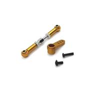 MGHGFYTAS RC Car Accessories Compatible With MeiJiaXin For MJX 1/16 16207 16208 16209 16210 H16 RC Car Upgrade Parts Accessories Metal Steering Rod Steering Arm(Yellow)