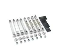 MGHGFYTAS RC Car Accessories Compatible With MN D90 D91 D96 D99 D99S MN90 MS 1/12 RC Car Upgrade Parts Metal For Chassis Pull Rods Link Suspension Tie Rod(Silver)