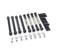 MGHGFYTAS RC Car Accessories Compatible With MN D90 D91 D96 D99 D99S MN90 MS 1/12 RC Car Upgrade Parts Metal For Chassis Pull Rods Link Suspension Tie Rod(Black)