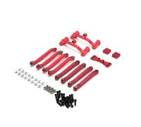 MGHGFYTAS RC Car Accessories Compatible With MN D90 D91 D96 For MN98 99S 1/12 RC Car Upgrade Modification Accessories Parts Metal Fixed Tie Rod Rear Axle Servo Mount(Red)