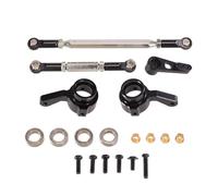 MGHGFYTAS RC Car Accessories Compatible With MN For MN168 For MN82 For MN78 D90 D91 D96 For MN99S 1/12 Rc Car Parts Metal Steering Rod Servo Arm Steering Cup(Black)