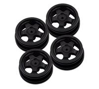MGHGFYTAS RC Car Accessories Compatible With MN78 For MN82 1/12 RC Car Upgrade Modification Parts Accessories Metal Wheel Rim Wheel Hub 4pcs(Black)